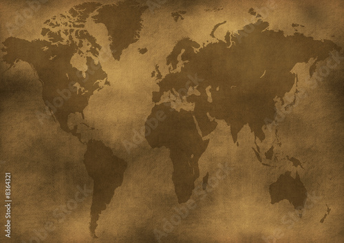 Fototapeta Naklejka Na Ścianę i Meble -  Old world map illustration