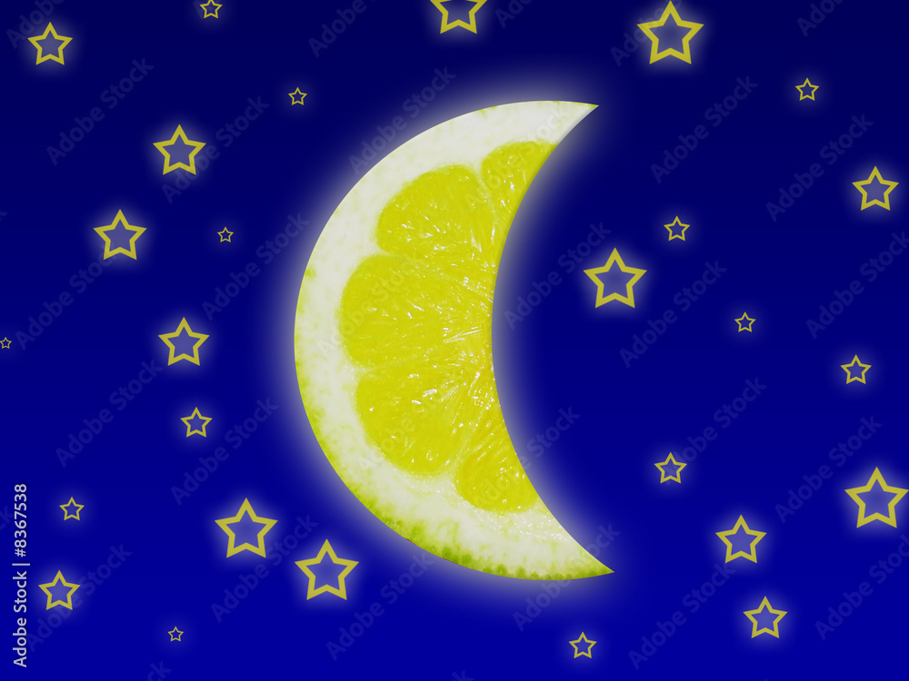 Naklejka premium Lemon night