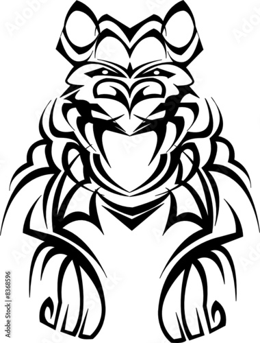 Tribal Cat Tattoo