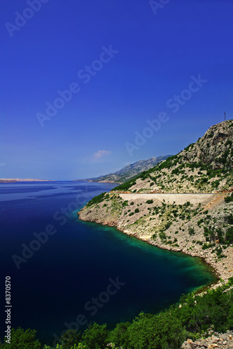 Beautiful coast and copy space