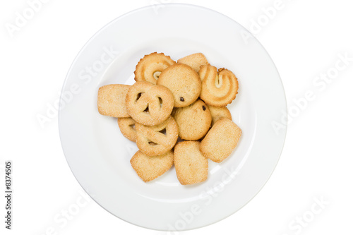 Cookie on white plate