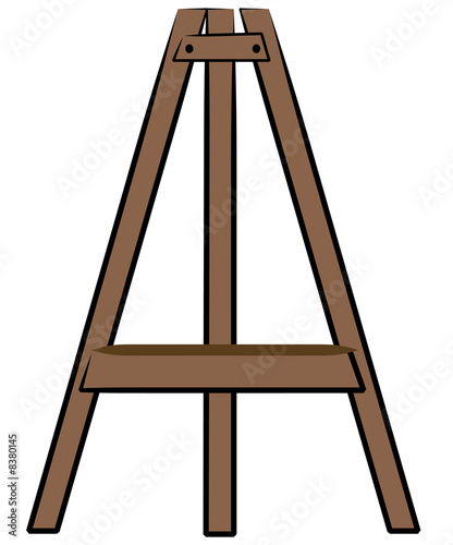 brown wooden craft or art easel 