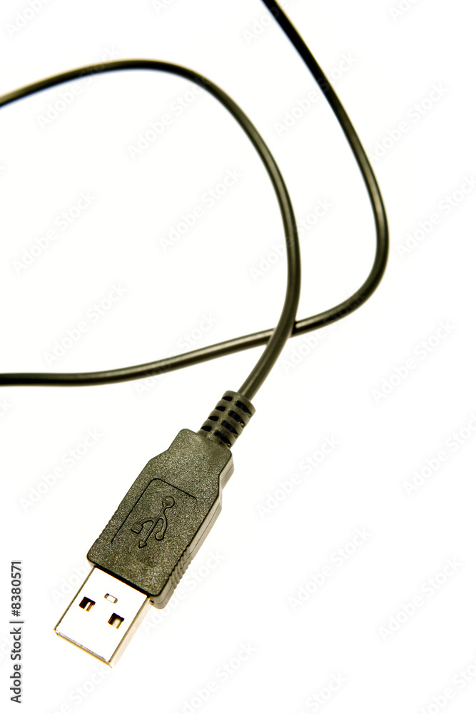 USB plug on white background USB plug on white background