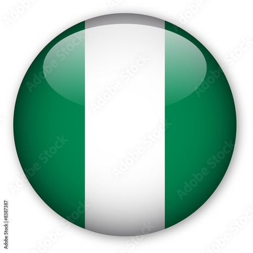 Fotografi Nigerian flag button