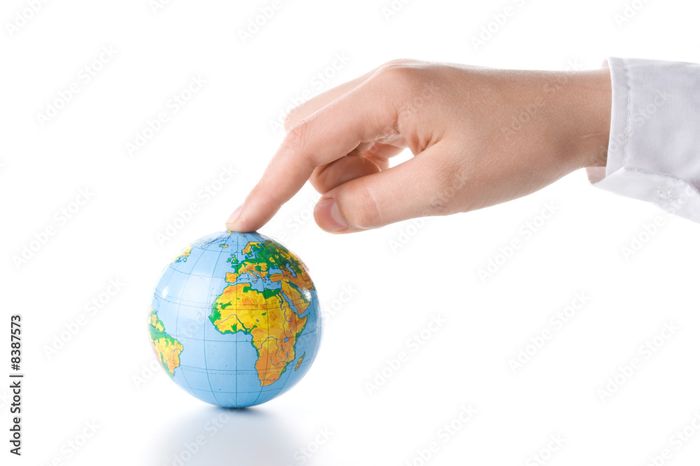 The globe in hands The globe in hands