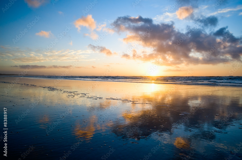 sunset on the beach