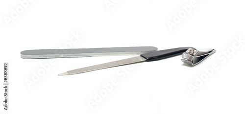 Set for care of nails isolated on white