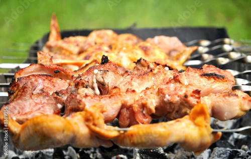 grilled meat and chicken