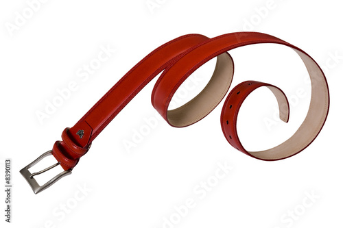 Fotografie convolute red belt with buckle