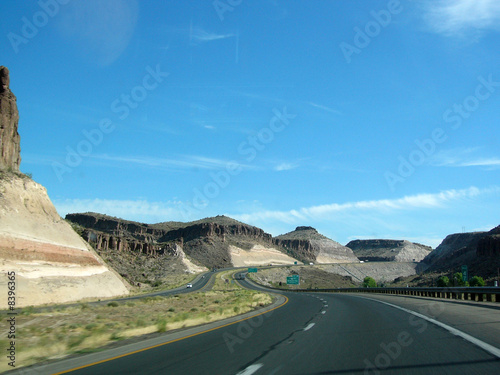 Canvas Print Routes dans les canyon de l'ouest américain