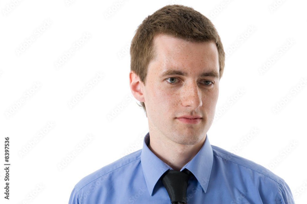 Young businessman showing thumb up and smile. Young businessman showing thumb up and smile.