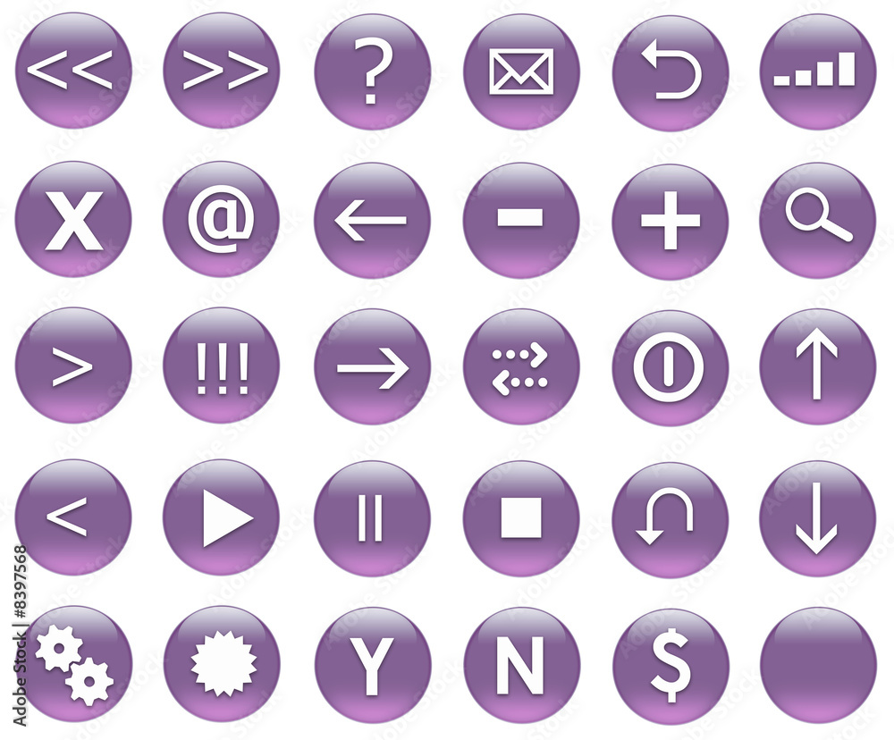 Icon Button Set For Navigation Icon Button Set For Navigation