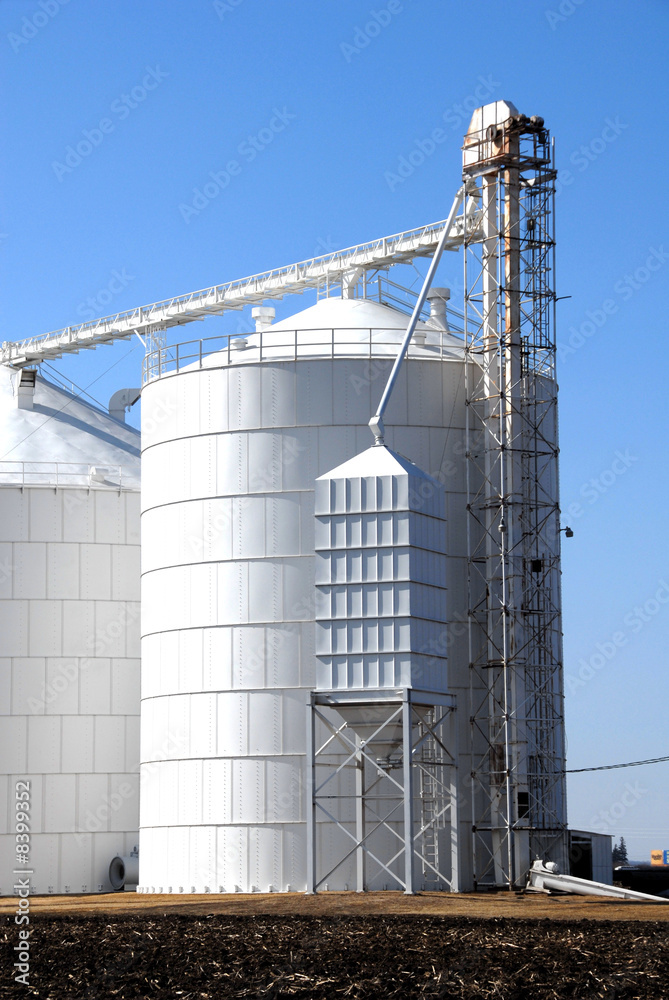 White Grain Bins, Vertical White Grain Bins, Vertical