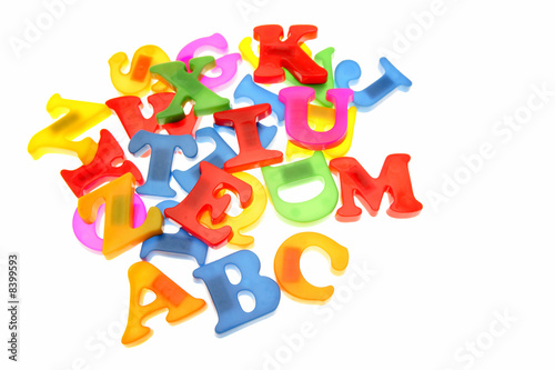 Canvas Print Alphabet letters on white