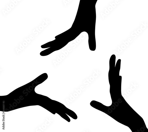 recycling symbol made from hands