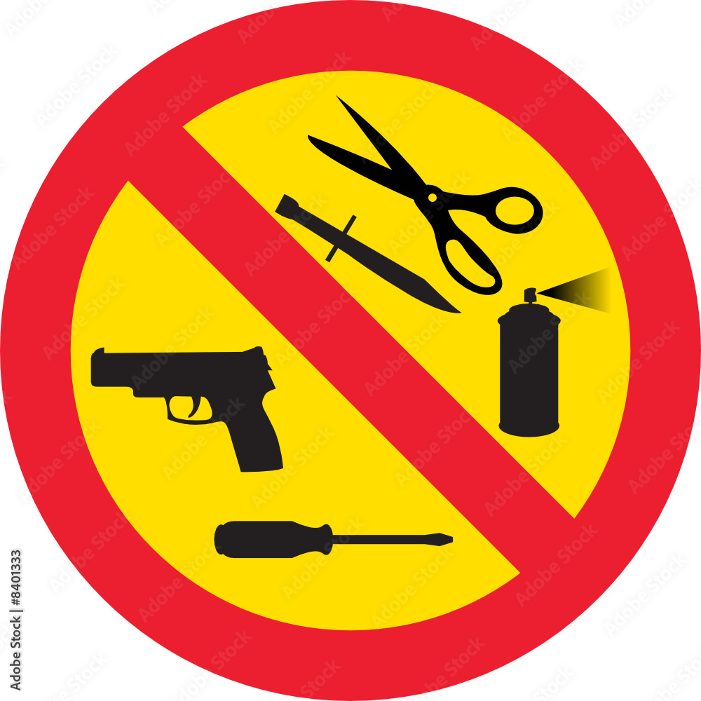 prohibido subir al avion vector de Stock | Adobe Stock