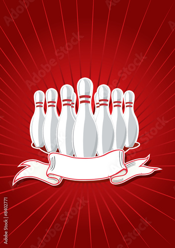 Vector illustration of pins with banner