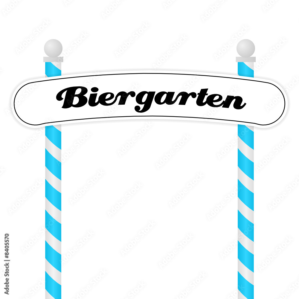 biergarten-schild Stock Vector | Adobe Stock