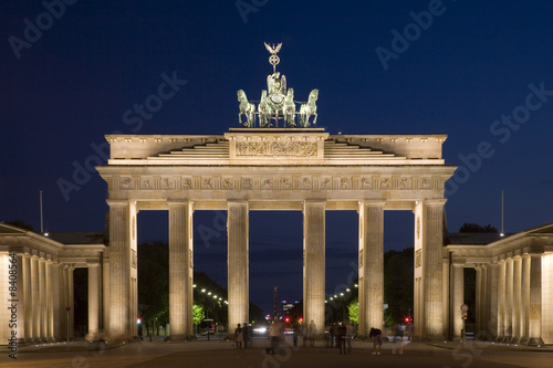 Brandenburg Gate in Berlin illuminated after dusk