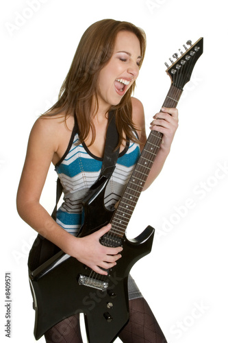 Teen Girl Rocking Out photo