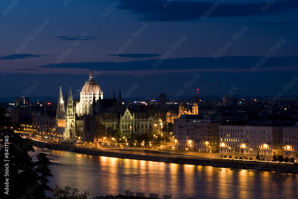 Budapest at nightfall