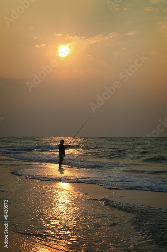 Fishing at Sunrise on the Atlantic