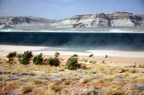 wind beside Lake Powell , Arizona, USA photo