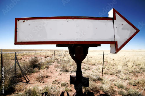 vintage blank sign arrow photo