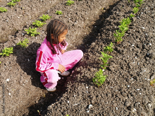 girl in potatoe field