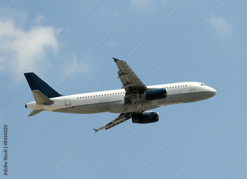 Passenger jet taking off