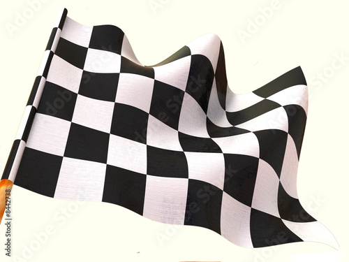 Checkered flag. 3d photo