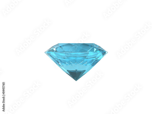 Blue topaz. Front view.