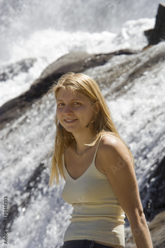 young woman in the canadian rockies