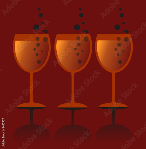 Vektor Illustration Weingläser
