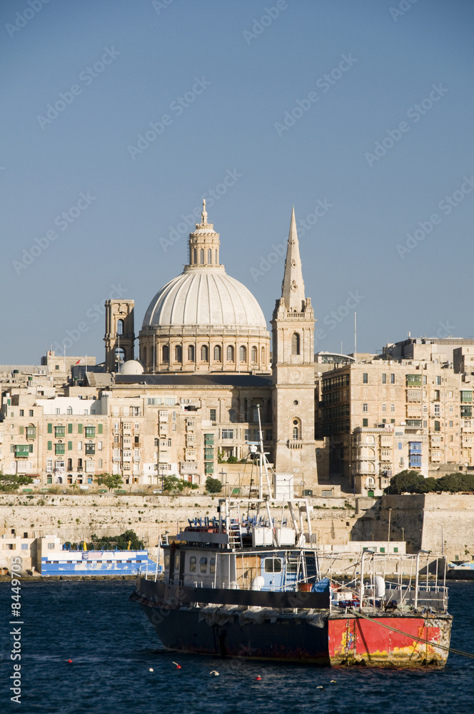 historic buildings grand harbor malta valletta