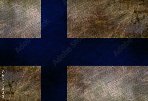 worn finnish flag