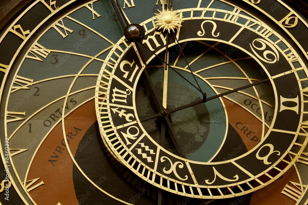 old astronomical clock in Prague, Czech republic old astronomical clock in Prague, Czech republic