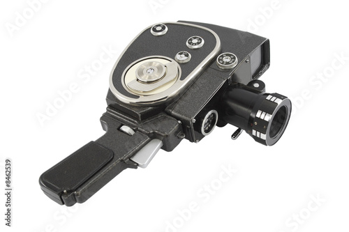 Retro film camera isolated on white