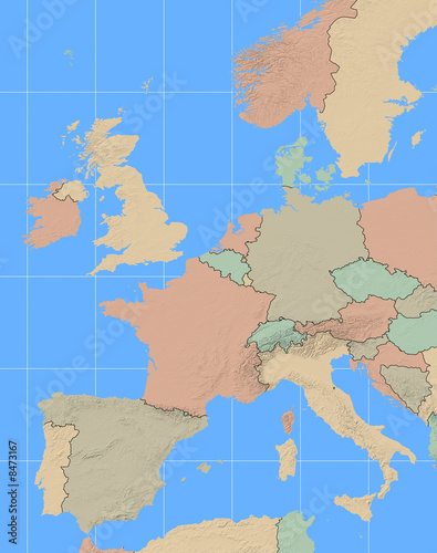 Western Europe map