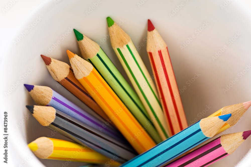 Pencil colors in the mug Pencil colors in the mug