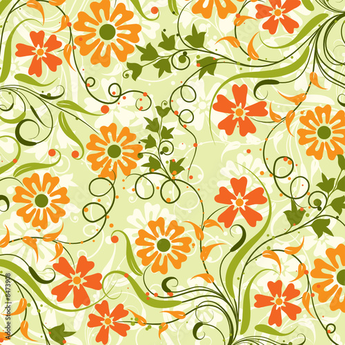 Decorative floral pattern, vector illustration