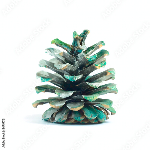 Decorative object - new year wood pine fir cone