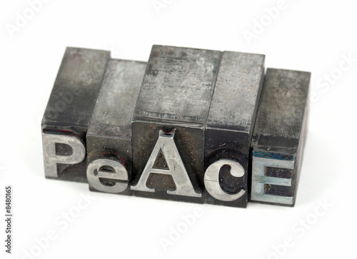 PEACE metal word photo