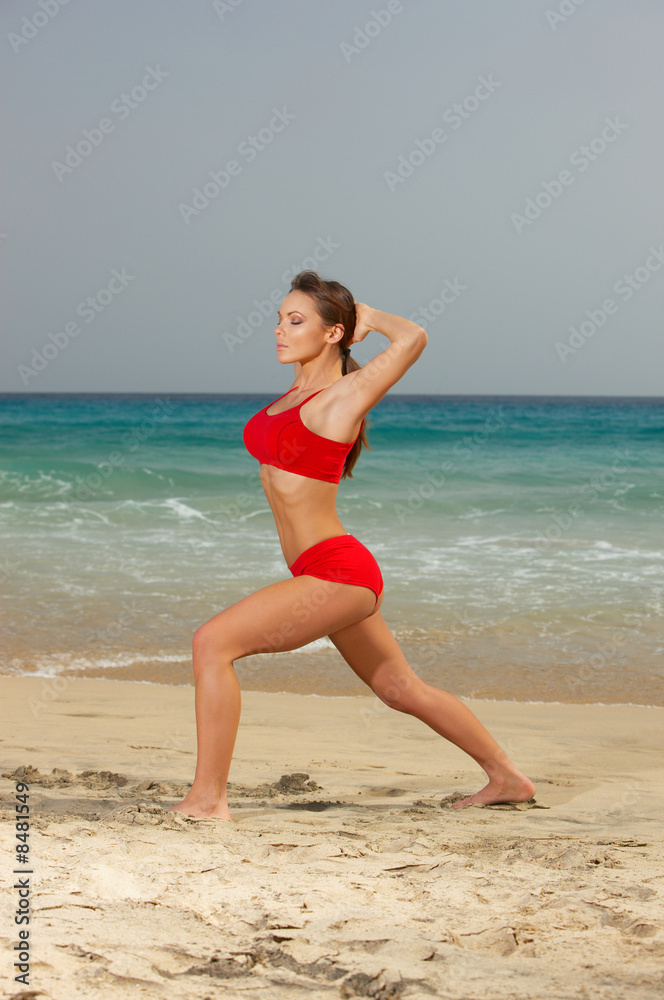 Fototapeta premium Fitness on beach