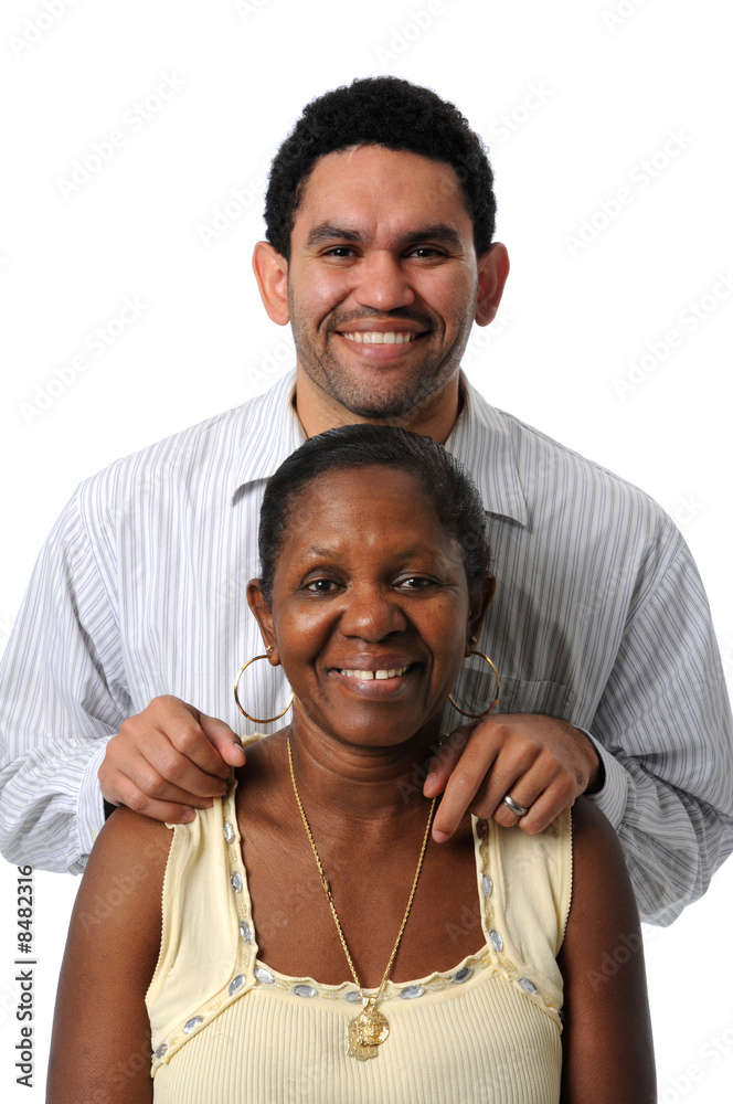 Obraz premium Son And Mother Smiling