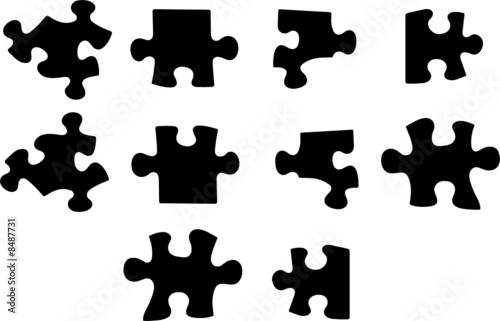 Abstract floral vector puzzle