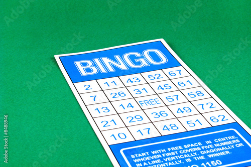 Bingo card risk gamble game play casino