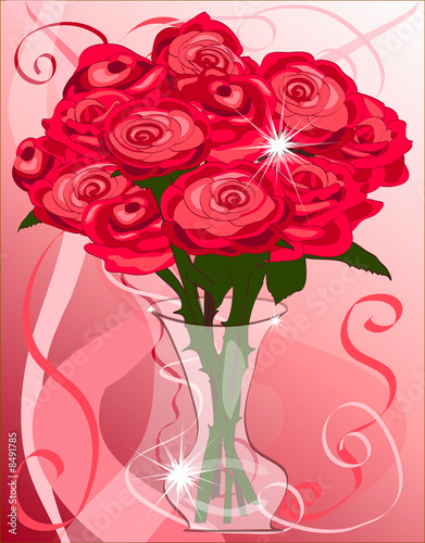 red roses illustration