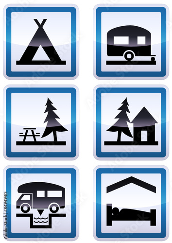 Panneaux de signalisation des services des vacances (détouré)