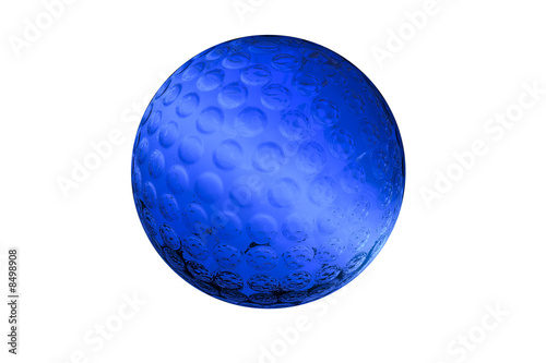 Golfball aus blauem Glas